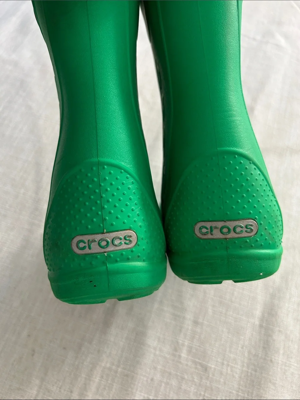 CROCS Handle It Rain-boot Kids' Green Size 2 Waterproof Playful Boots